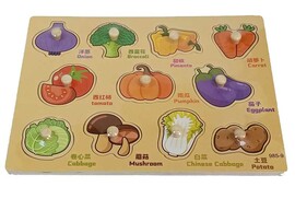 Вкладыш деревянный «Овощи» 30*22 см JHTOY-985-9