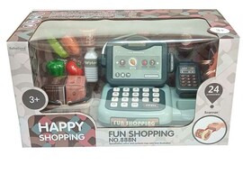 Касса на бат. (свет, звук) с набором продуктов 38*20*18 см в кор. 888N