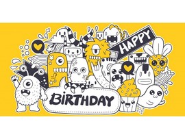 Конверт для денег "Happy Birthday" (монстрики) 1-04-0439 доставка оптом в Донецк