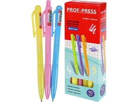 Ручка шариковая «BRIGHT COLOURS» цветной корпус 0,7 мм СИНЯЯ (10шт/уп) РШ-4021 доставка оптом в Донецк