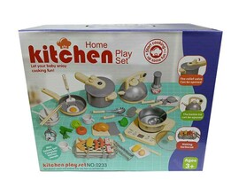 Набор посуды с плитой на бат. и продуктами 28*23*18 см в кор. 0233