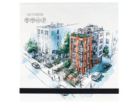 Скетчбук 200х200мм 40л «АРХИТЕКТУРНЫЙ ЭСКИЗ» (7БЦ, мат. лам.) доставка оптом в Донецк