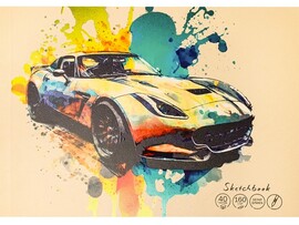 Скетчбук А5 40л «АВТО В КРАСКАХ - 1» (отрыв. блок) доставка оптом в Донецк