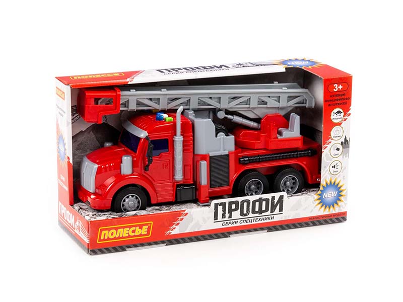"Профи", автомобиль-пожарный №2 инерционный (со светом и звуком) (в коробке)