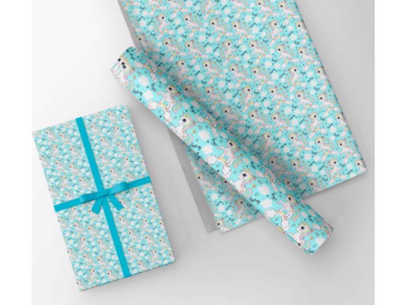 Упаков. бумага "Единороги" 70х100 см