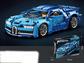 Конструктор "Машина Bugatti" 1408 дет., 35х27 см в кор. Арт. J2015