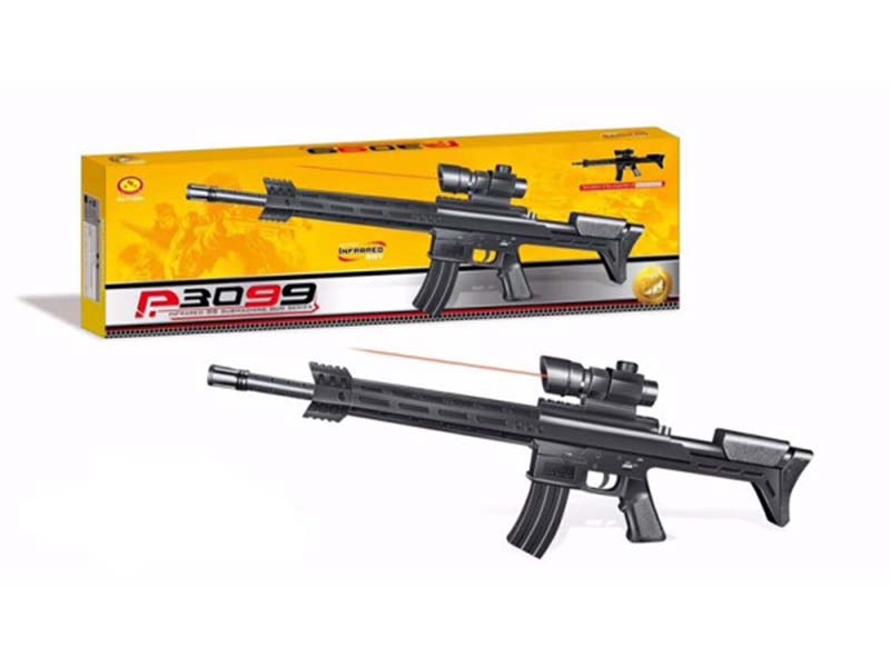 Автомат "Р3099" стр. пульками, лазер. прицел, 64*17 см в кор. 1B02109