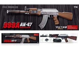 Автомат "АК-47" 72 см, стр. пульками, лазер. прицел, в кор. 100002466