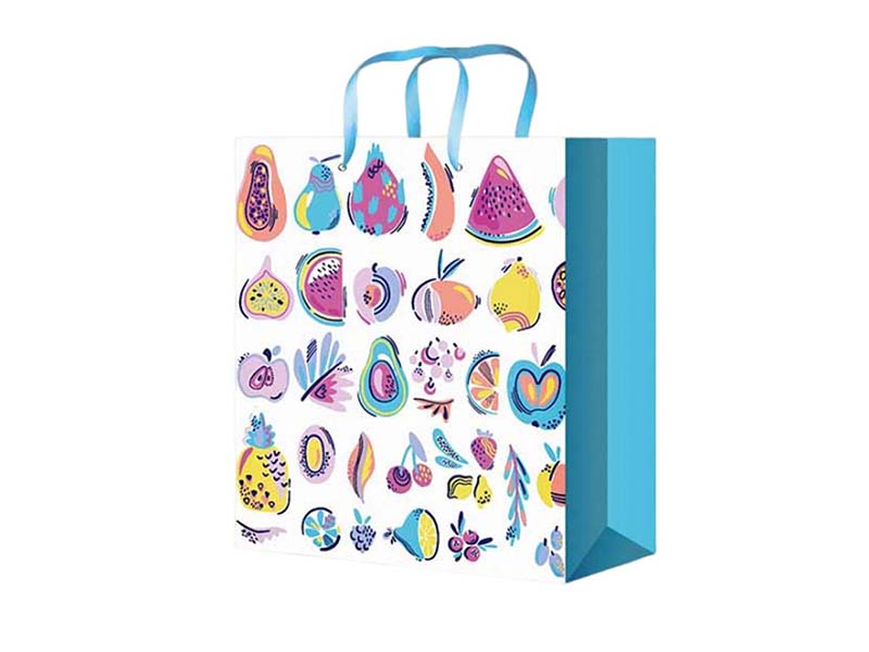 Пакет подар. глянц. лам. Нарисованные фрукты 11.5х14.5 см. ППК-4297