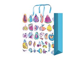 Пакет подар. глянц. лам. Нарисованные фрукты 11.5х14.5 см. ППК-4297