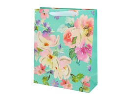 Пакет подар. мат. лам. Цветы на ветру 18*23 см, глиттер. ППК-3687