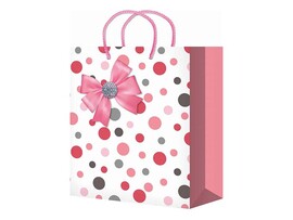 Пакет подар. глянц. лам. Розовый бант 26,4x32,7 см. ППК-4451