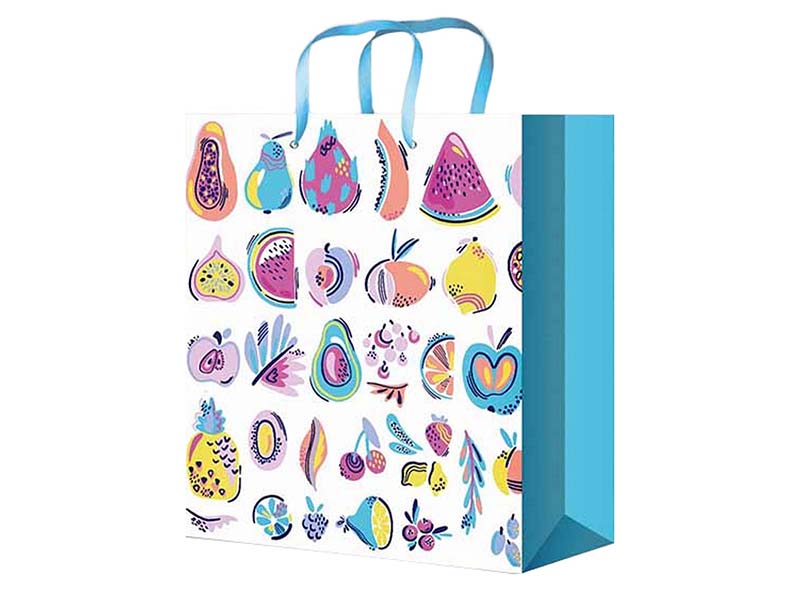 Пакет подар. глянц. лам. Нарисованные фрукты 26,4x32,7 см. ППК-4473