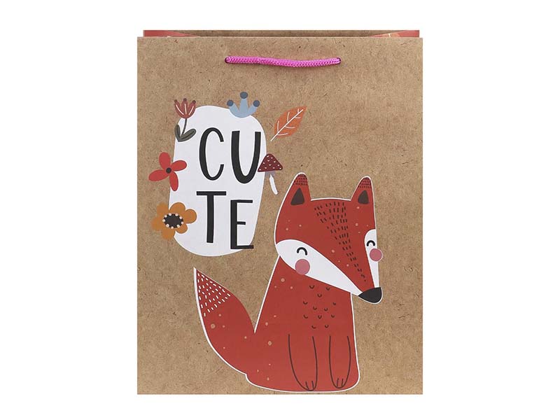 Пакет подар. Крафт Лисичка 26,4x32,7 см. ПКП-9144