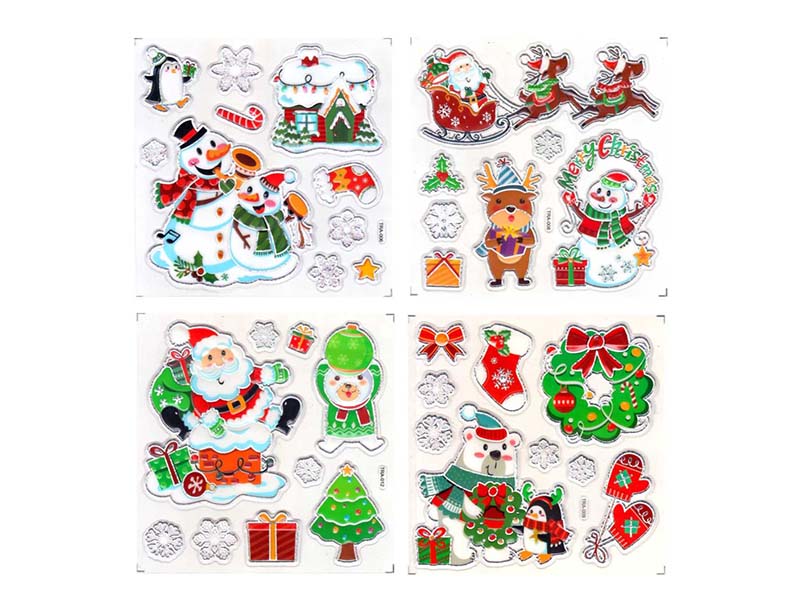 Наклейки "Новый год" 18*23 см, ассорти. Арт. Р9224-26