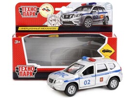 Технопарк. Машина «NISSAN terrano ПОЛИЦИЯ» металл. инерц. 12 см (открыв. двери, багажник) доставка оптом в Донецк