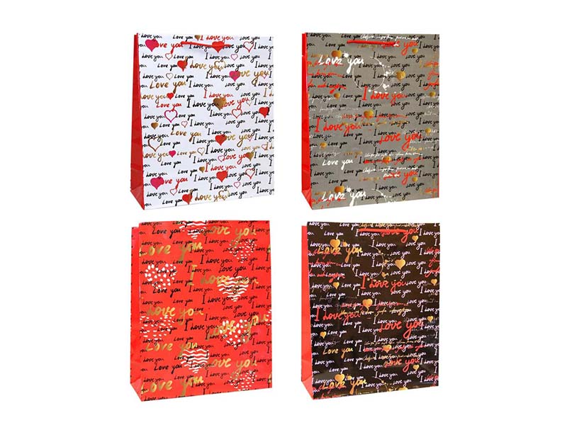 Пакет подар. "Любовь" 32*44 см, микс. Арт. Р10738-34-А