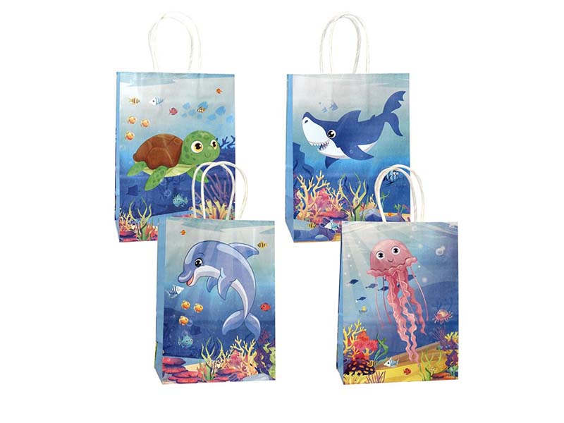 Пакет подар. крафт "Подводный мир" 15*21 см, ассорти. Р10846-1