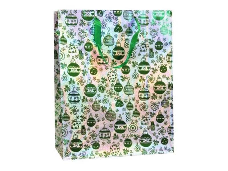 Пакет подар. "Шары" 18*23 см, зеленый. Арт. Р725-1