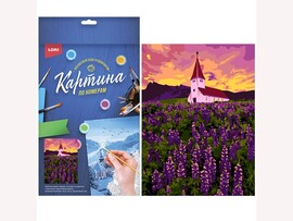 УЦЕНКА Картина по ном.на карт.20*28,5см "Церковь в Исландии"