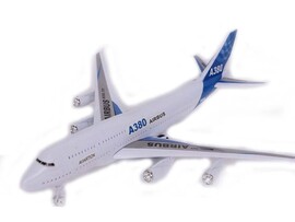 Самолет "А380" инерц., 46*15 см в пак.