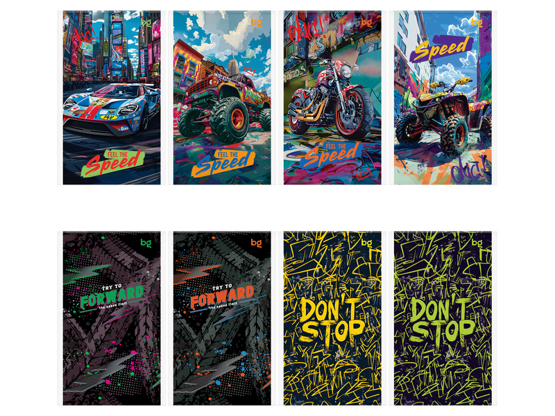 Донецк игрушка оптом Блокнот А6 32 л клетка BG "Гонки. Скорость"