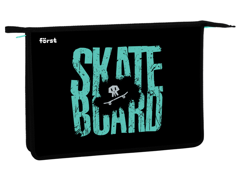 Донецк игрушка оптом Папка А4  для тетрадей 1 отделение Först "Skateboard" на молнии