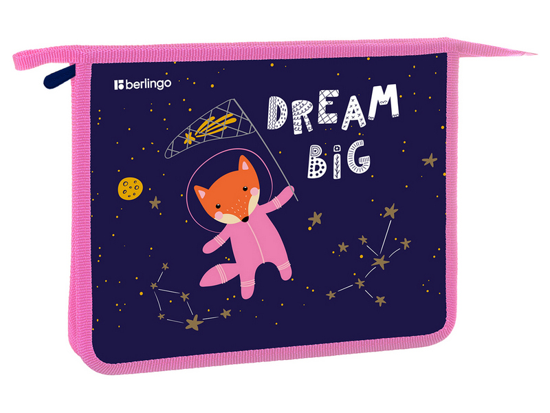 Донецк игрушка оптом Папка А5 для тетрадей 1 отделение Berlingo "Fox Dreamer" на молнии