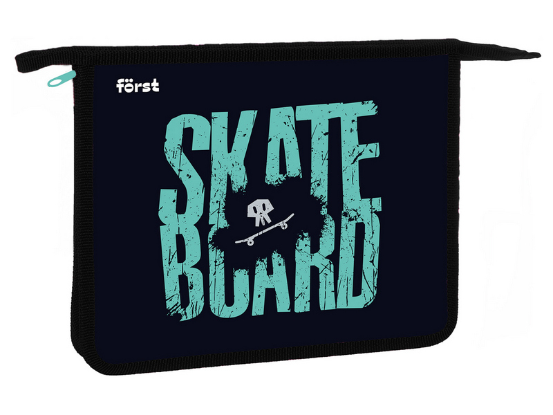 Донецк игрушка оптом Папка А5 для тетрадей 1 отделение Först "Skateboard" на молнии