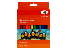 Фломастеры смываемые Гамма "Мультики" 12 цветов доставка оптом в Донецк
