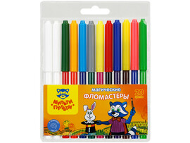 Фломастеры меняющие цвет Мульти-Пульти "Енот в Стране Чудес" 12 шт доставка оптом в Донецк