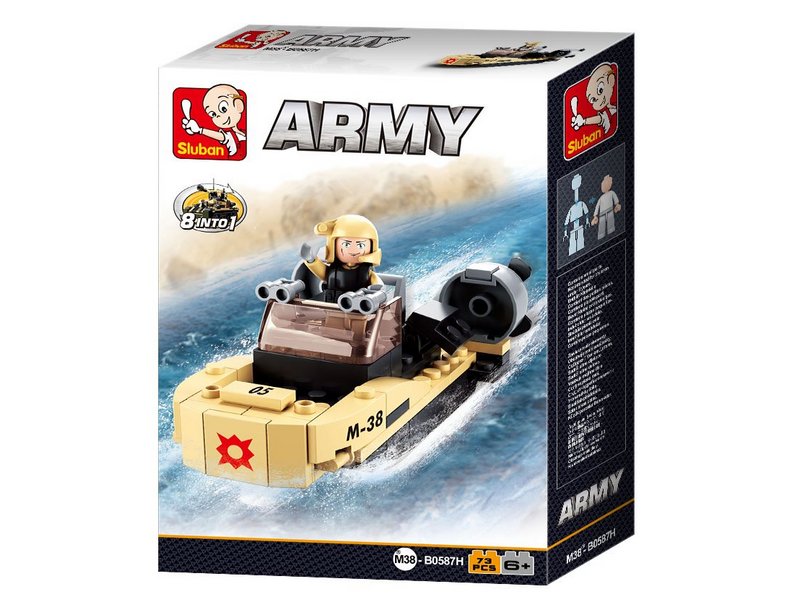 Донецк игрушка оптом Конструктор "Армия - Катер" 73 дет. в кор. M38-B0587H