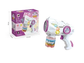Пистолет для мыльных пузырей "Единорог" на бат., свет, 17*16 см в кор. 2806948