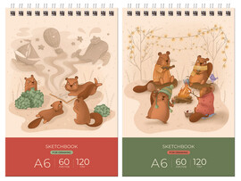 Скетчбук А6 60 л BG "Фантазеры" (гребень, глян. лам.) СА660гр_58071 доставка оптом в Донецк