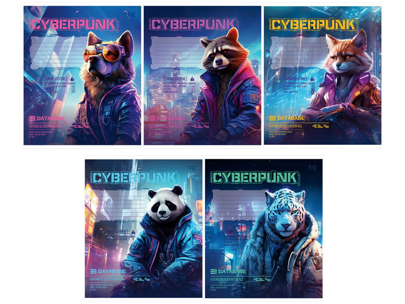Донецк игрушка оптом Тетрадь 12л КЛЕТКА BG "Cyberpunk"