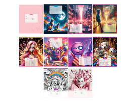 Тетрадь 12л КЛЕТКА BG "Mix-10" доставка оптом в Донецк