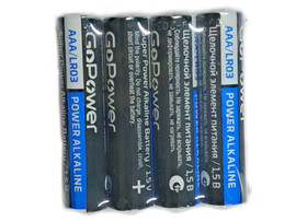Батарейки мизинчиковые GoPower (alkaline, 1,5V) 4шт/уп доставка оптом в Донецк