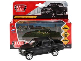 Технопарк. Машина «UAZ PICKUP» металл. инерц. 12 см (открыв. двери, багажник) матовый черный доставка оптом в Донецк