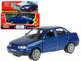 Машина металл. LADA 110 12 см, двери, инерц., синий, кор. Технопарк
