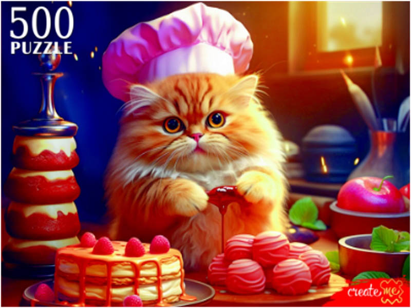 Пазлы 500 эл. Котик-пекарь. П500-3063