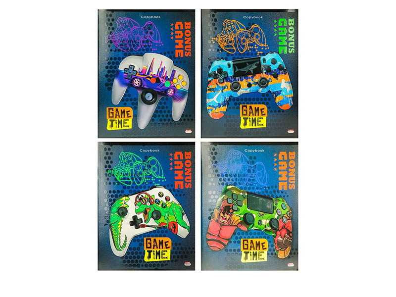 Тетрадь 96 л. Геймерская тема, клетка, твин-лак. Т-25/96-8092