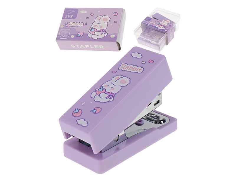 Мини-степлер "Зайчик" №24, скобы. ОП-2082