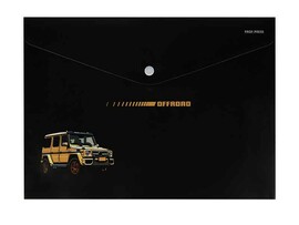 Папка-конверт на кнопке А4 "Внедорожник" 180мкм. ПК-2854