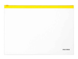 Папка-конверт А4 Прозрачная, 160мкм, желтая молния. ПК-8701