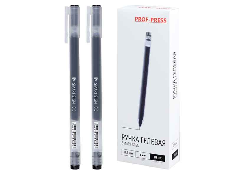 Ручка гел. "Smart Sign" 0.5 мм, черная. РГ-5160 (кратно 10)