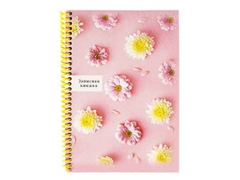 Записная книжка А5 80л. Нежные бутоны, спираль, обл. мел. карт. 80-0597