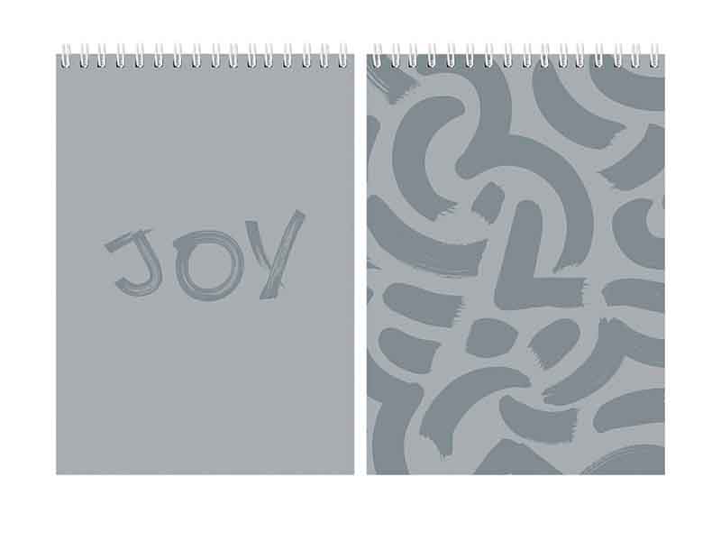 Набор блокнотов "Серые линии" 2 шт., наклейки, гребень, мат. лам. Б48-5018