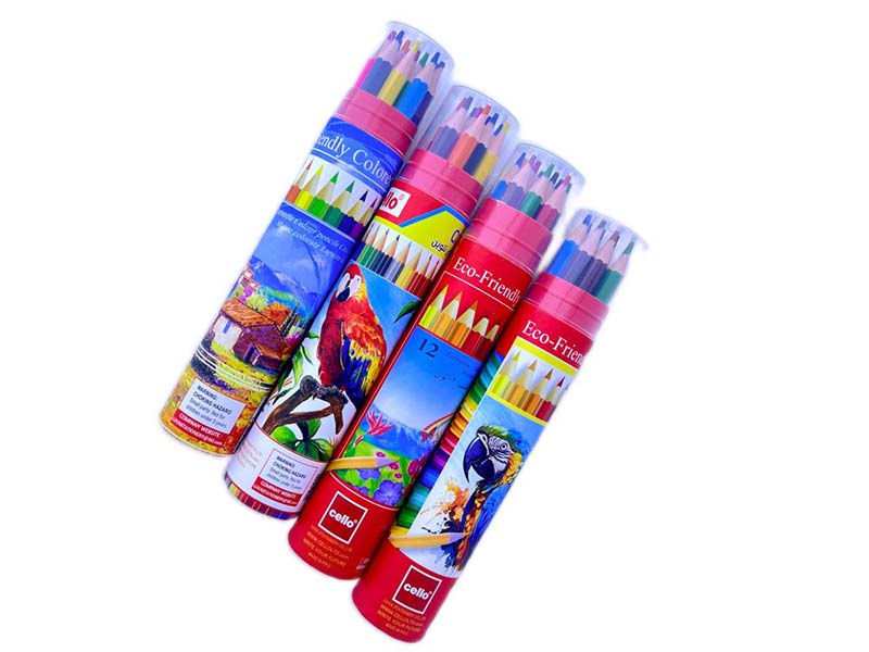 Карандаши цв. "Cello" 12 цв., шестигр., тубус