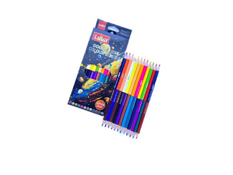 Карандаши цв. "Cello" 12 шт., 24 цв., двухстор., трехгр., к/к