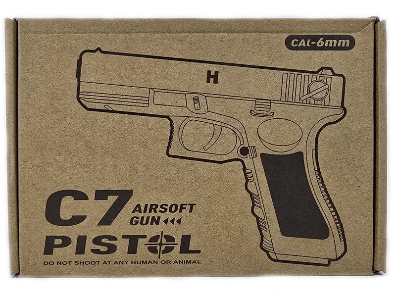 Пистолет пневматический металл. 19*13*3 см в кор. C7